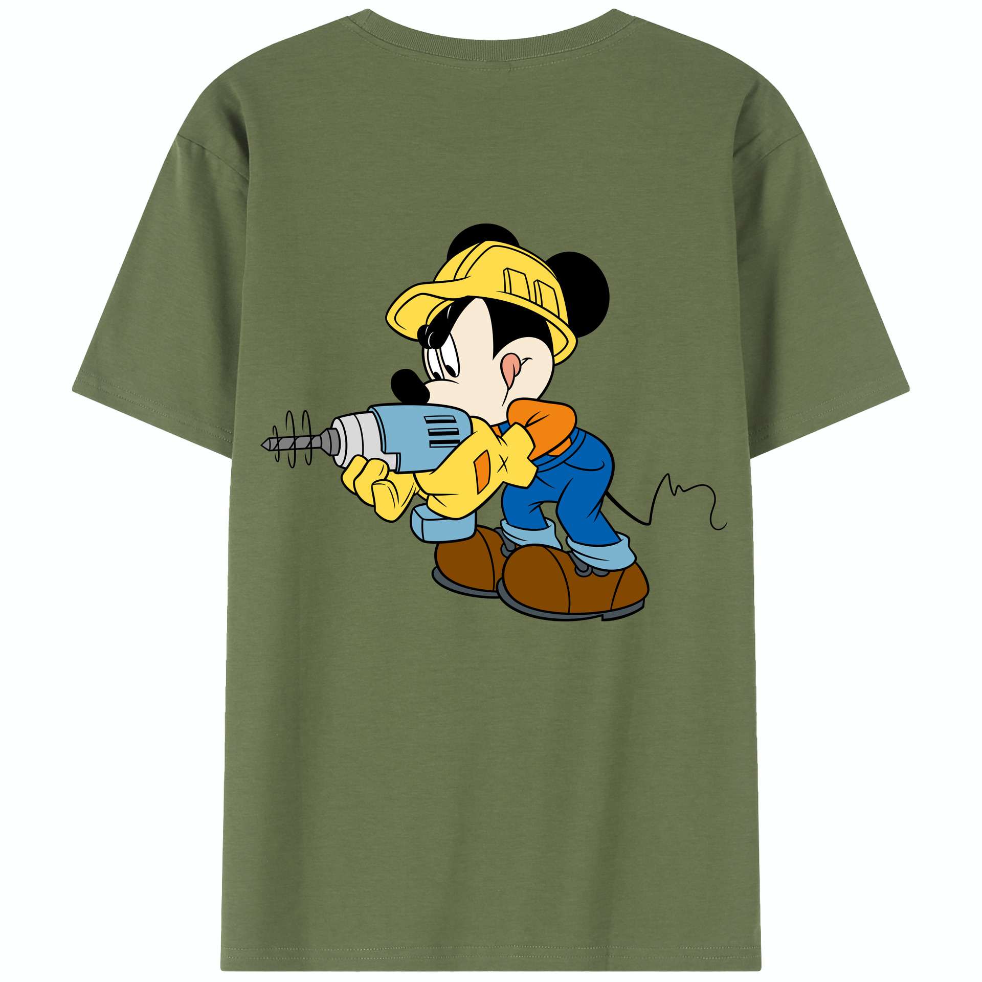 （画像用） ミッキーマウス Mickey Mouse 綿100％半袖Tシャツ（背面プリント）